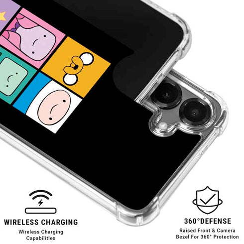 Adult Swim Adventure Time Character Tiles Galaxy S26 Plus Clear Case