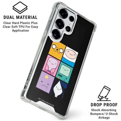 Adult Swim Adventure Time Character Tiles Galaxy S26 Ultra Clear Case