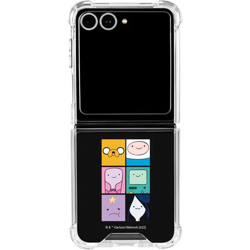 Adult Swim Adventure Time Character Tiles Galaxy Z Flip7 Clear Case