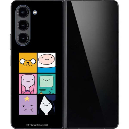 Adult Swim Adventure Time Character Tiles Galaxy Z Fold5 5G Skin