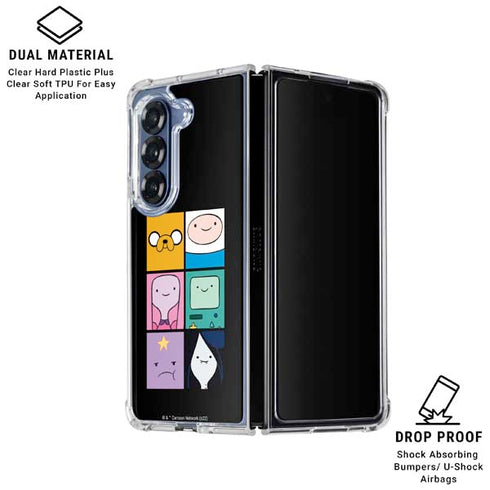Adult Swim Adventure Time Character Tiles Galaxy Z Fold7 Clear Case