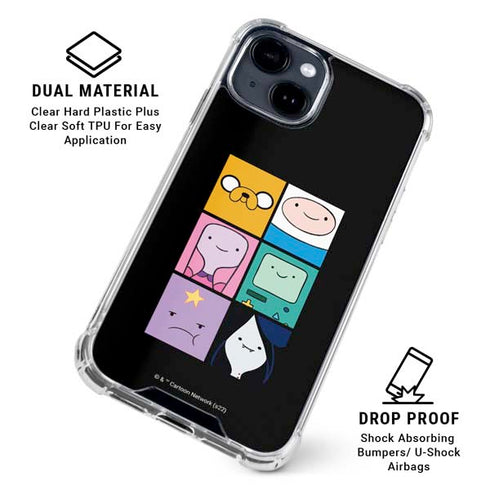 Adult Swim Adventure Time Character Tiles iPhone 15 Clear Case