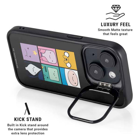 Adult Swim Adventure Time Character Tiles iPhone 15 Kickstand Case