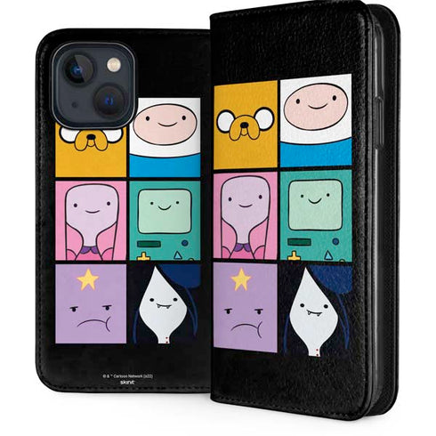 Adult Swim Adventure Time Character Tiles iPhone 15 Plus Folio Case