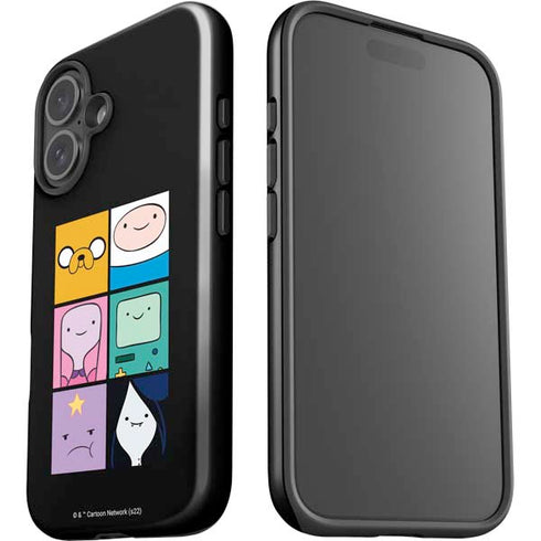 Adult Swim Adventure Time Character Tiles iPhone 16 Plus Impact Case