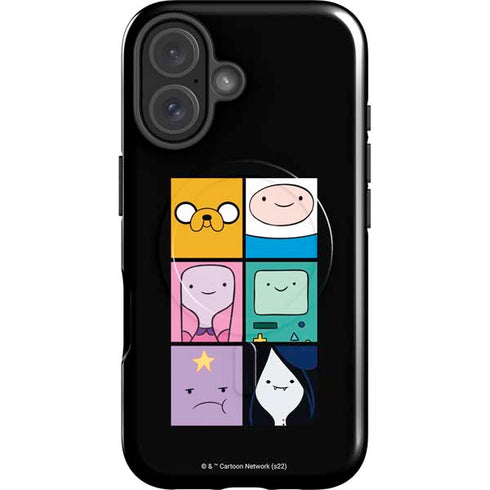 Adult Swim Adventure Time Character Tiles iPhone 16 Plus Magsafe Impact Case