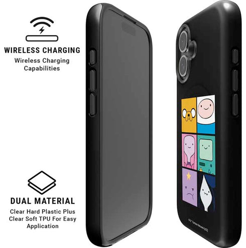 Adult Swim Adventure Time Character Tiles iPhone 16 Plus Magsafe Impact Case