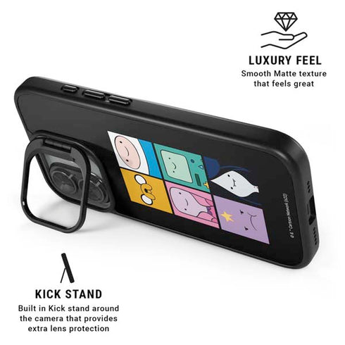 Adult Swim Adventure Time Character Tiles iPhone 17 Kickstand Case
