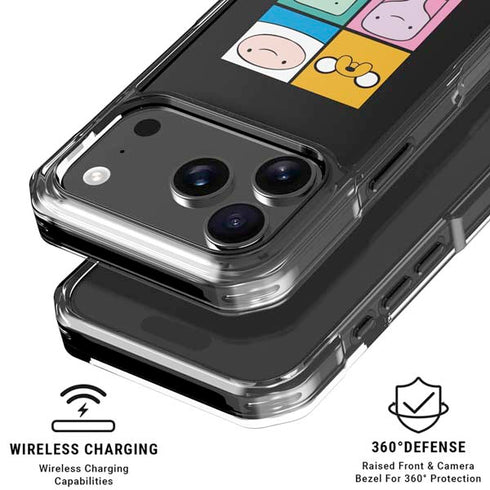 Adult Swim Adventure Time Character Tiles iPhone 17 Pro Max Clear Case