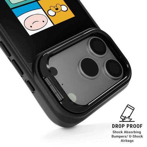 Adult Swim Adventure Time Character Tiles iPhone 17 Pro Max Kickstand Case