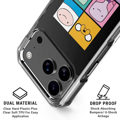 Adult Swim Adventure Time Character Tiles iPhone 18 Pro Clear Case
