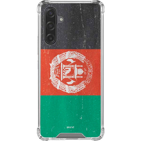 Afghanistan Flag Distressed Galaxy A17 Clear Case