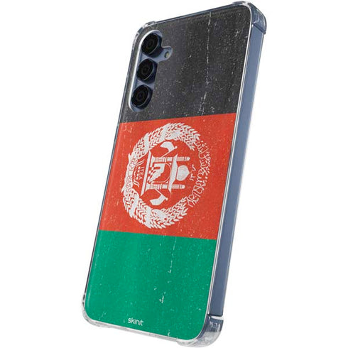 Afghanistan Flag Distressed Galaxy A35 5G Clear Case