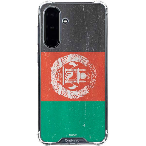 Afghanistan Flag Distressed Galaxy A36 5G Clear Case