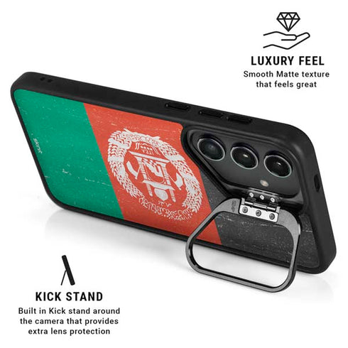 Afghanistan Flag Distressed Galaxy S24 Plus Kickstand Case