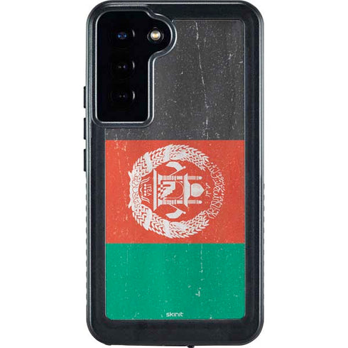 Afghanistan Flag Distressed Galaxy S24 Plus Waterproof Case