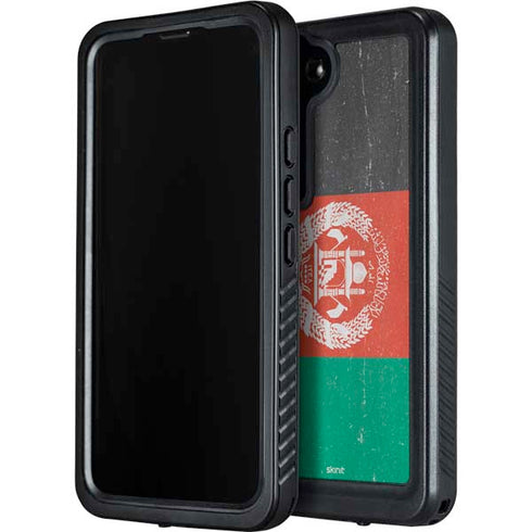 Afghanistan Flag Distressed Galaxy S24 Plus Waterproof Case