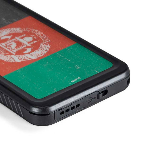 Afghanistan Flag Distressed Galaxy S24 Plus Waterproof Case
