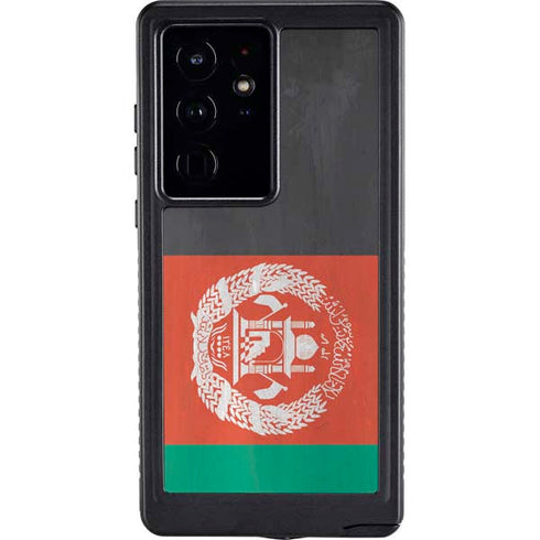 Afghanistan Flag Distressed Galaxy S24 Ultra Waterproof Case