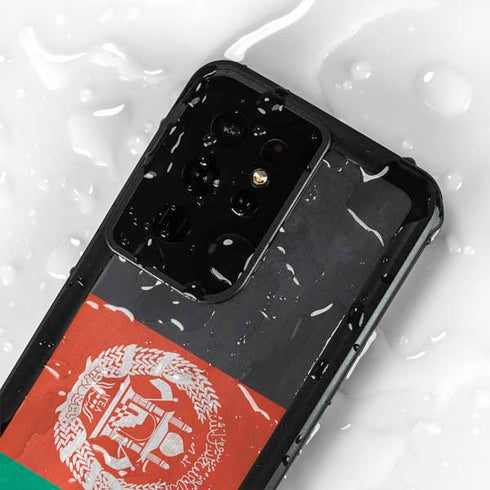 Afghanistan Flag Distressed Galaxy S24 Ultra Waterproof Case