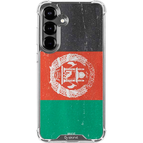 Afghanistan Flag Distressed Galaxy S26 Clear Case