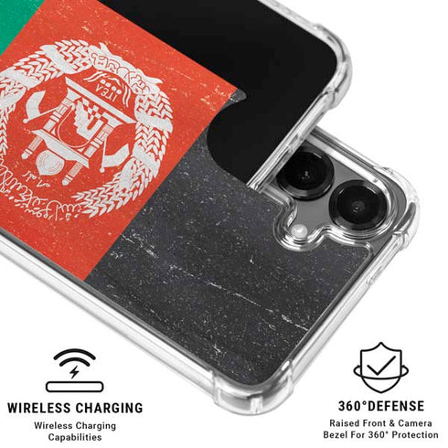 Afghanistan Flag Distressed Galaxy S26 Clear Case