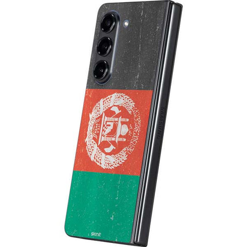 Afghanistan Flag Distressed Galaxy Z Fold5 5G Skin