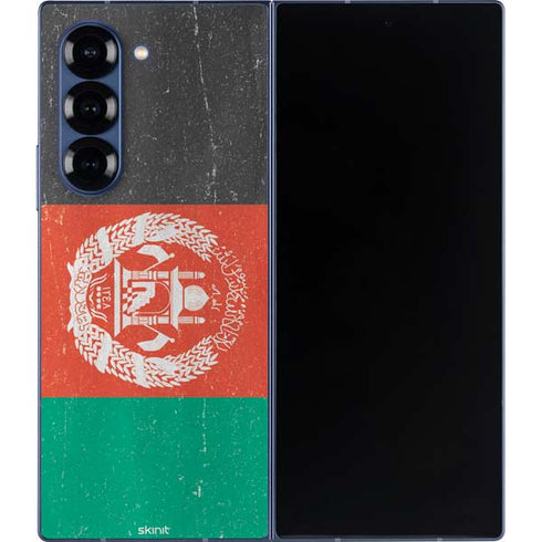 Afghanistan Flag Distressed Galaxy Z Fold6 Skin