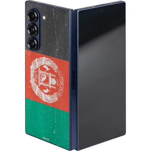 Afghanistan Flag Distressed Galaxy Z Fold6 Skin