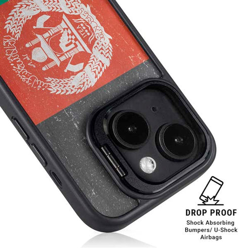 Afghanistan Flag Distressed iPhone 13 Kickstand Case