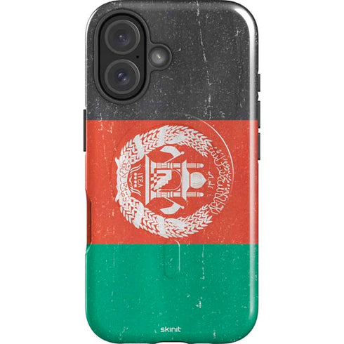 Afghanistan Flag Distressed iPhone 16 Magsafe Impact Case