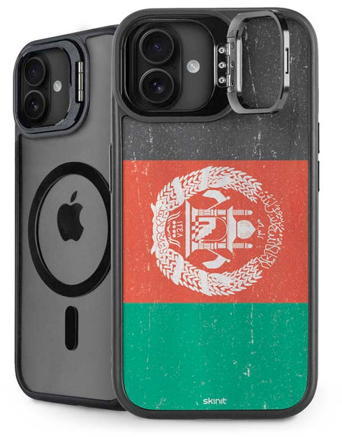 Afghanistan Flag Distressed iPhone 16 Plus Kickstand Case