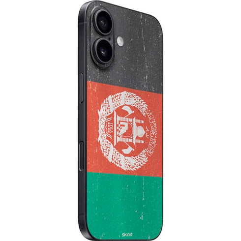 Afghanistan Flag Distressed iPhone 16 Plus Skin