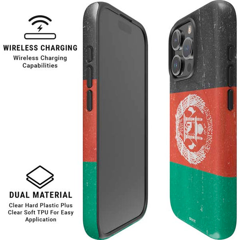 Afghanistan Flag Distressed iPhone 16 Pro Magsafe Impact Case