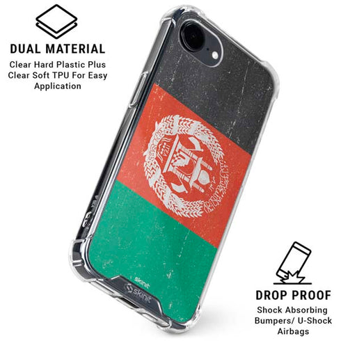 Afghanistan Flag Distressed iPhone 16e Clear Case