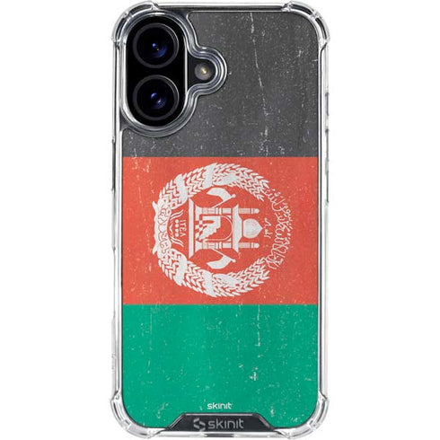 Afghanistan Flag Distressed iPhone 17 Clear Case