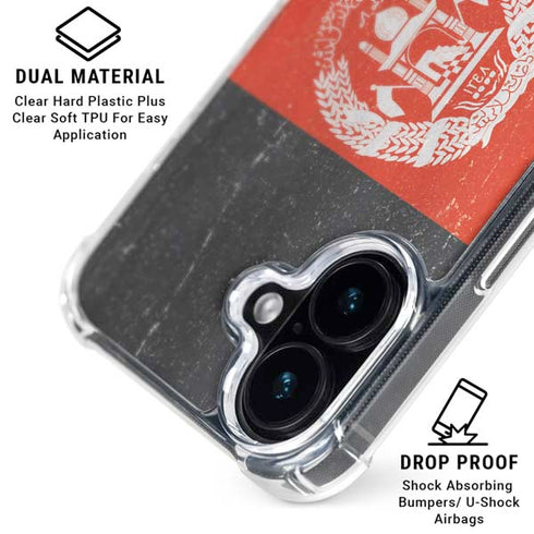 Afghanistan Flag Distressed iPhone 17 Clear Case