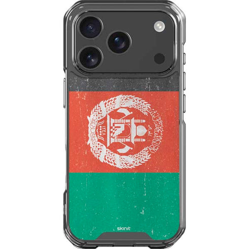 Afghanistan Flag Distressed iPhone 18 Pro Clear Case