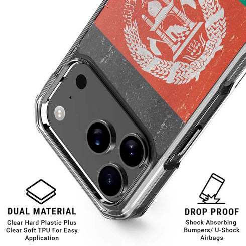 Afghanistan Flag Distressed iPhone 18 Pro Clear Case