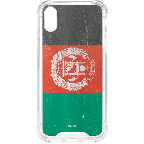 Afghanistan Flag Distressed iPhone XS Clear Case