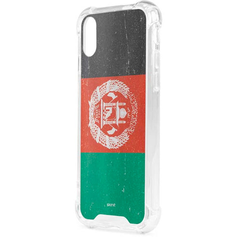 Afghanistan Flag Distressed iPhone XS Clear Case
