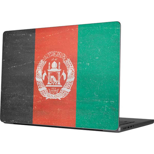 Afghanistan Flag Distressed Apple MacBook Pro 14-inch Skin