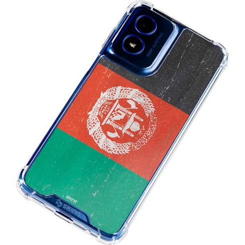 Afghanistan Flag Distressed Moto G Play 4G (2024) Clear Case