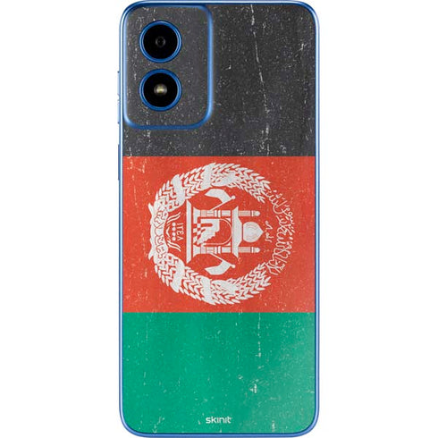 Afghanistan Flag Distressed Moto G Play 4G (2024) Skin