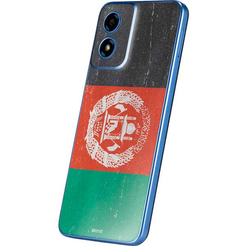 Afghanistan Flag Distressed Moto G Play 4G (2024) Skin