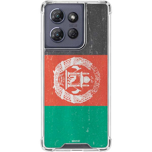 Afghanistan Flag Distressed Moto G Play 5G (2025) Clear Case