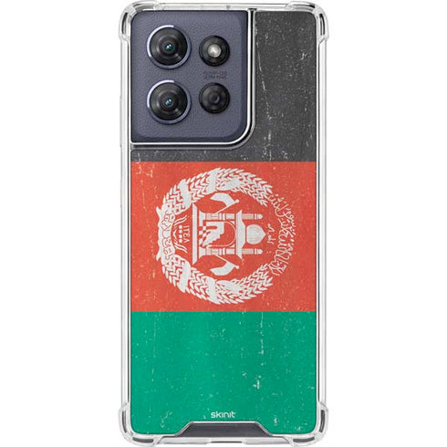 Afghanistan Flag Distressed Moto G Stylus 5G (2025) Clear Case