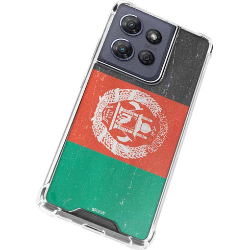 Afghanistan Flag Distressed Moto G Stylus 5G (2025) Clear Case