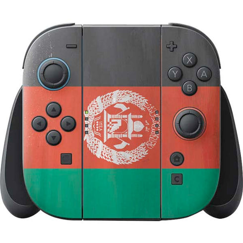 Afghanistan Flag Distressed Nintendo Switch 2 (2025) Joy-Con Controller Skin