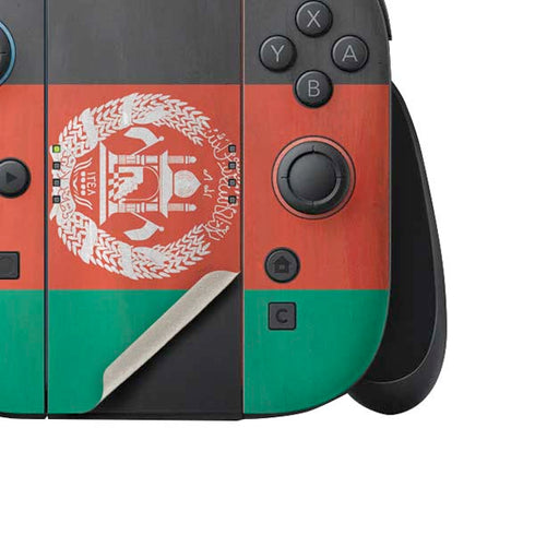 Afghanistan Flag Distressed Nintendo Switch 2 (2025) Joy-Con Controller Skin